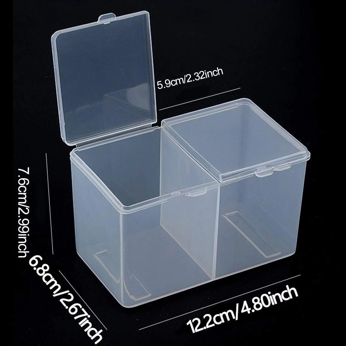 1PC Nail Towel Storage Box Cotton Sheet Storage Box Independent Double Cell Nail Wash Towel Storage Drum Cotton Stick Storage Bo