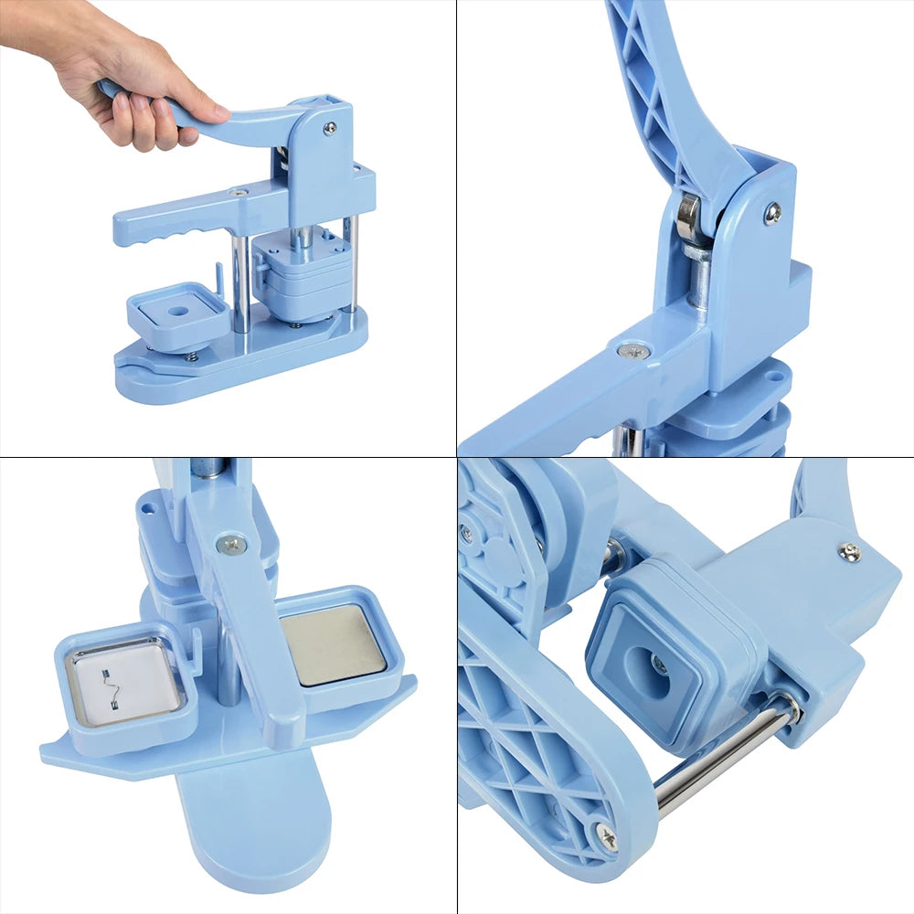50*50mm 2inch Square Fridge Magnet Making Machine Kit / Square Pin Badge Button Making Machine Kit for DIY Personalized Gift