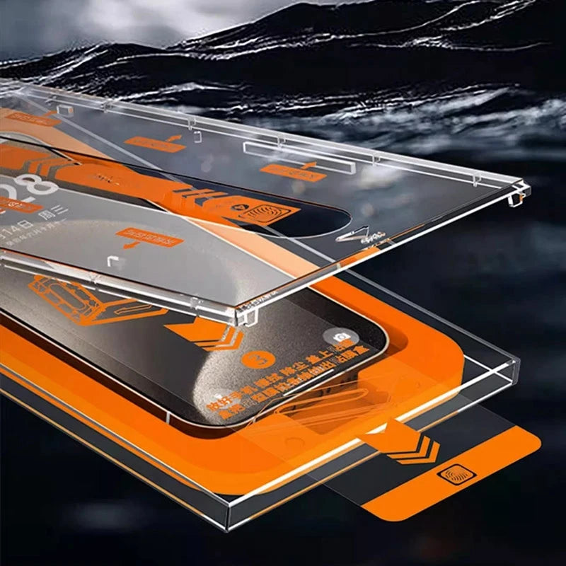 Premium Tempered Glass For iPhone 15 Pro Max 15 Plus Auto Dust Remove Kit Screen Protector for iPhone 15 Pro Protective Glass