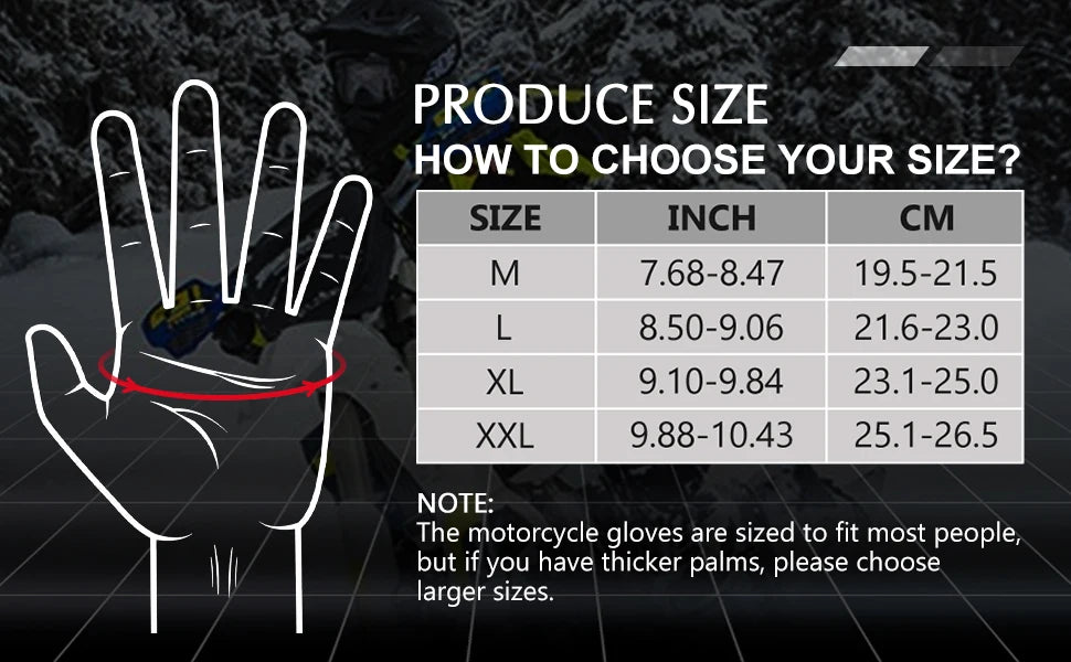 Riding Motorcycle Gloves Winter Warm Store Heated Cycling Motorbike Guant for Yamaha KTM Men Women Thickened MTB Protective Gear