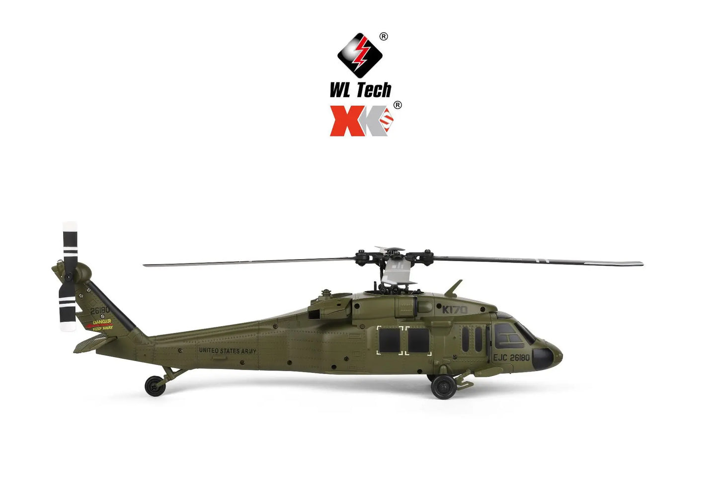 Wltoys K170 Black Hawk Uh60l Remote-Controlled Helicopter Four Channel Four Propeller Simulation Brushless Fixed Height Model