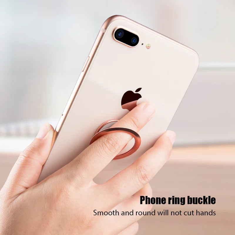 Universal Finger Ring Holder Stand Grip 360 Degree Rotating for Mobile Phone Support Car Magnetic Phone Back Sticker Pad Bracket