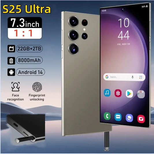 HOT 2025 new S25 Ultra original intelligent 5G dual card dual standby Android 14 system global version phones 8000mAh battery