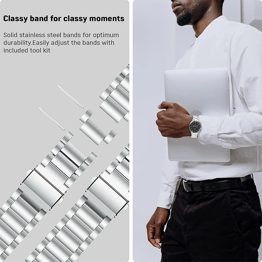 Metal Strap for Samsung Galaxy Watch 5 Pro 45mm 7 6 5 4 44mm 40mm Curved Interface Wristband for Galaxy Watch 4/6 Classic Correa