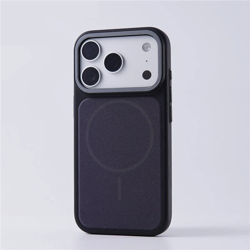 Original Tech Woven Canvas Magnetic Animation Phone Case For iPhone 17Pro 15 16 17Pro Max For Magsafe Matte Hard Protect Cover