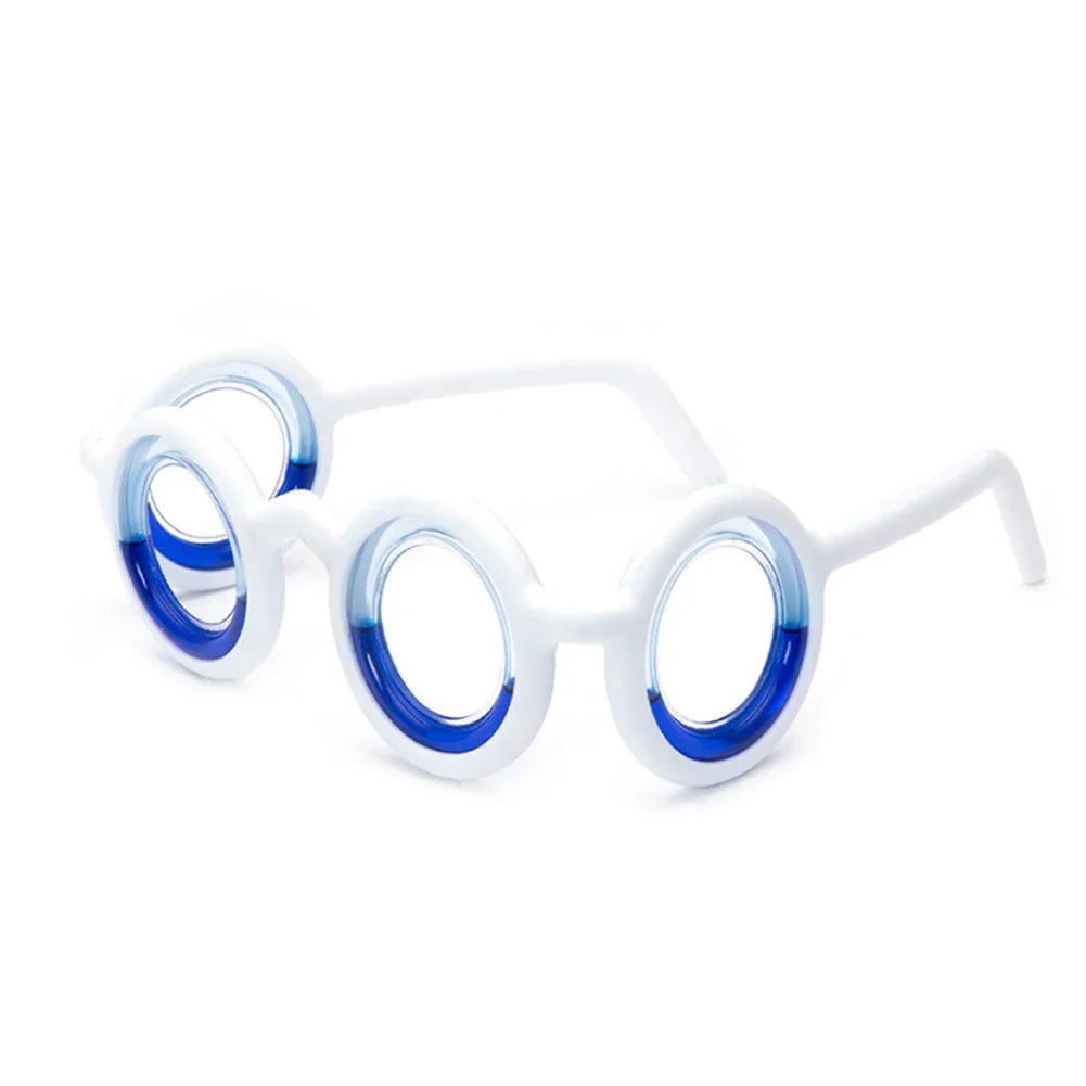 Anti Vertigo Glasses Without Lens Motion Sickness Glasses Detachable Lightweight Supplies for Old Adults Children Outdoor Travel