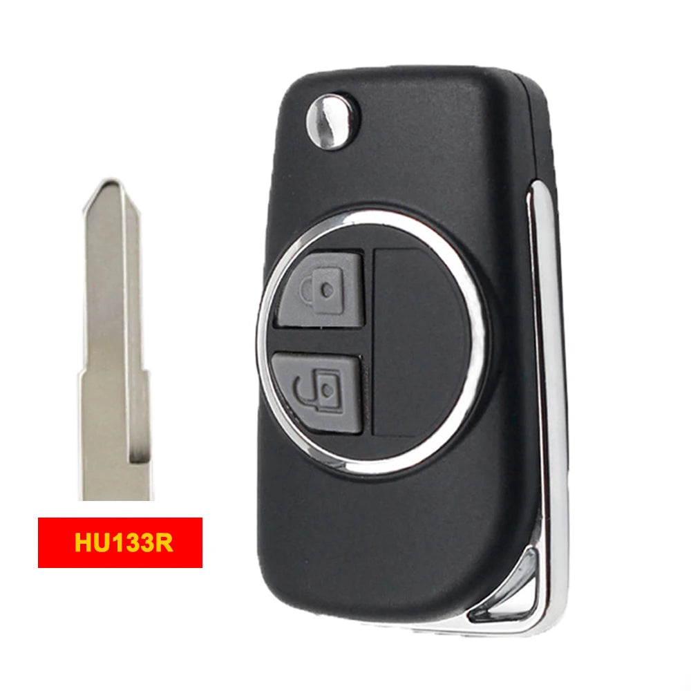 Modified Remote Car Key Shell For Suzuki Swift Grand Vitara Alto SX4 Liana Jimny Splash Flip FOB Case HU133R SZ11R Uncut Blade