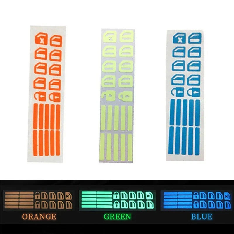 Car Interior Stickers Auto Accessories Car Window Button Luminous Sticker Lifter Switch Night Fluorescent Decals
