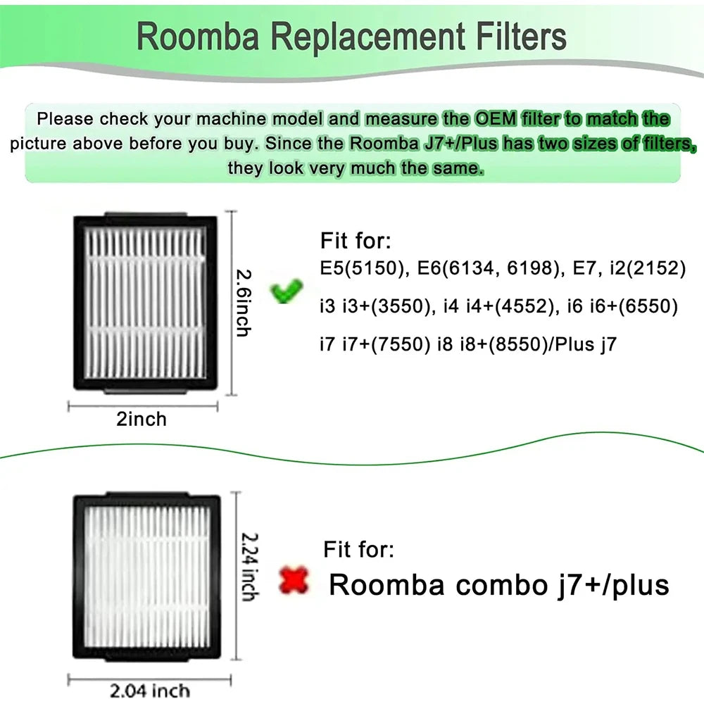 For iRobot Roomba i3 i3+ i4 i6 i6+ i7 i7+ i8 i8+J7 J8 /Plus E5 E6 E7 I,E &J Series Cleaner Robot Replacement Parts Accessories