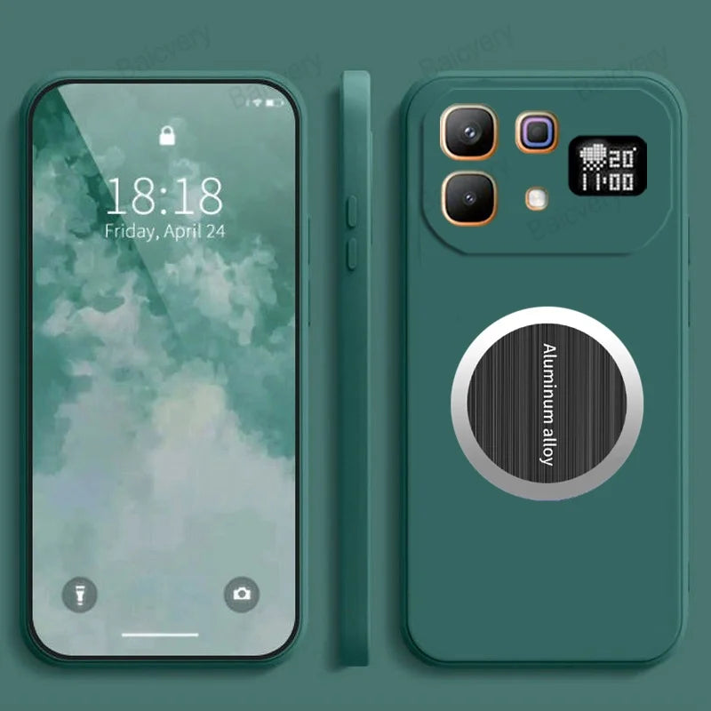 Back Case For Infinix NOTE 60 5G Soft Fashion For Infinix NOTE 60 Pro 5G Cover With Iron Sheet Sticker