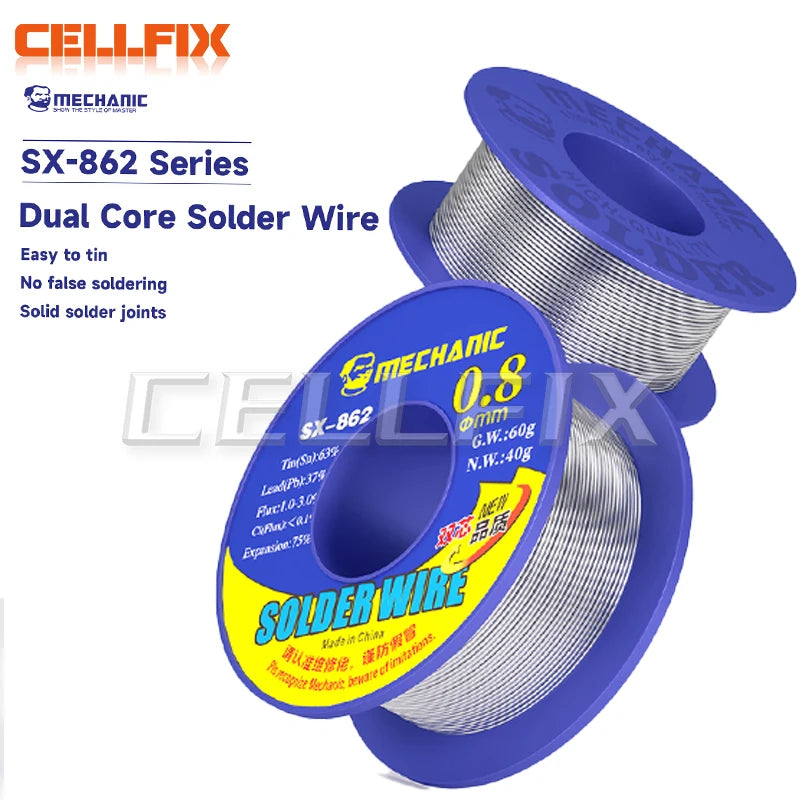 MECHANIC 60g flux SX-862 High temperature resistant for 0.3-1.8mm wire high purity environmental protection tin wire tools