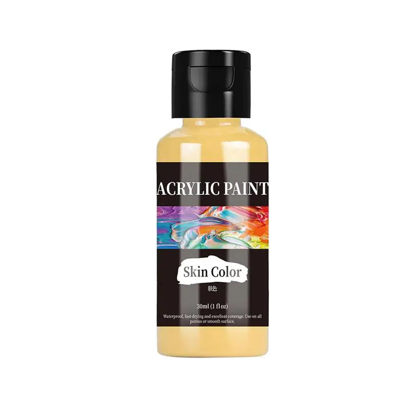 24 Colour Acrylic Paint Colors Bottled Acrylic Paint Set Paint For Fabric Clothing Painting Rich For Leather DIY Pigment