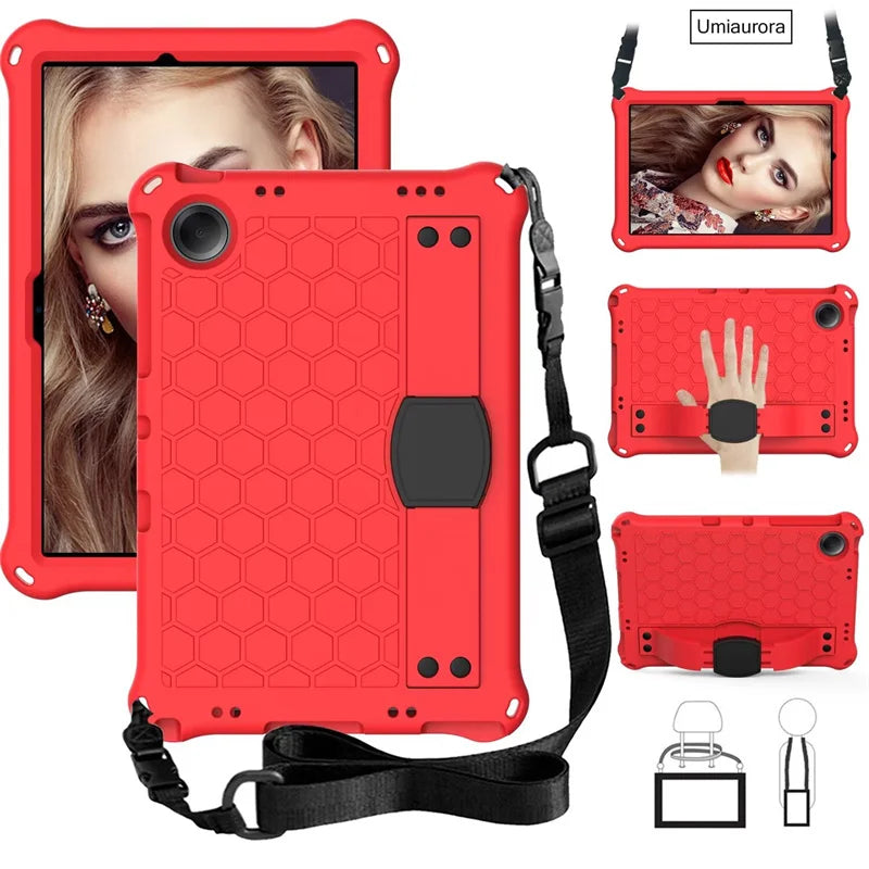For Samsung Tab S5E S6 Lite 10.4" A7 A8 A9+ A11 Plus SM-X230 SM-X210 X130 T500 T510 Shockproof Stand Strap Tablet Case EVA Funda