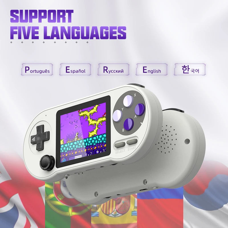 SF2000 Portable Handheld Game Console 3 Inch IPS Retro Video Game Player Built-in 6000 Games For SFC FC GBA Kid Gift AV Output