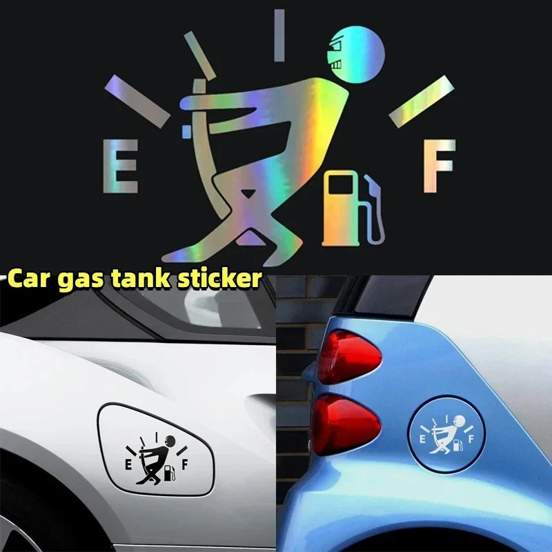 Fuel Tank Cap Cover High Gas Consumption Decal Fuel Gage Empty Vinyl Funny Car Stickers Scratch Paste Sticker