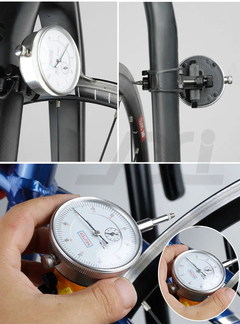 Bicycle Portable Installation Dial Indicator Mini Wheel Adjustment Tool Triple Tuning Applicable Wheel Set MTB Bike Rims Tools
