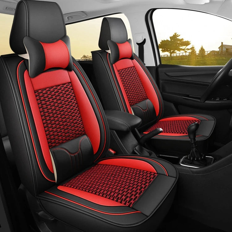 7 Seater Car Seat Covers Full Set With Waterproof Leather Compatible Automotive Vehicle Cushion Cover Universal Fit