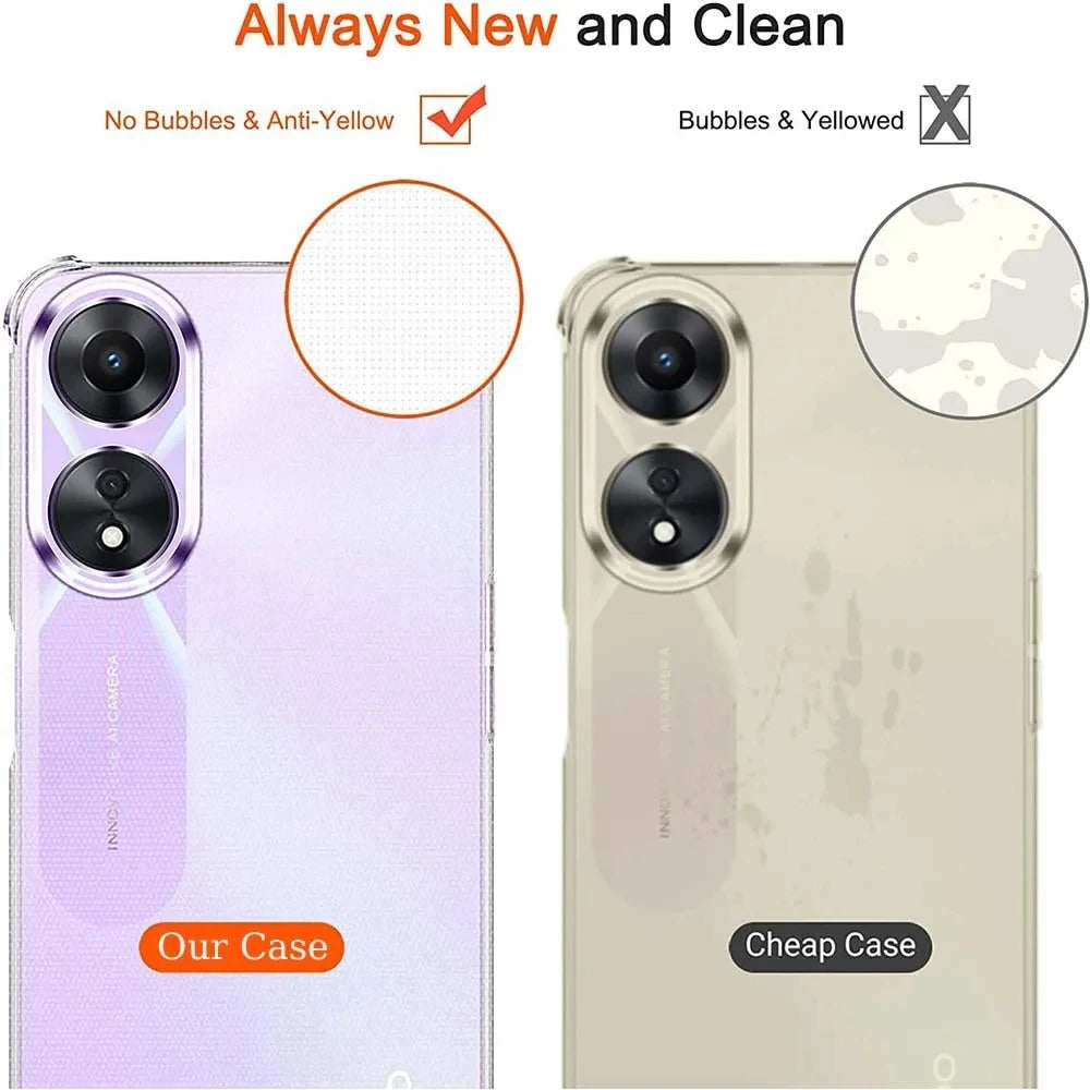 Shockproof Airbag TPU Case for OPPO A60 A79 5G A98 A78 A58 A38 A18 A77 A57 A57S A17 A96 A16 Protective Cover Capa Fundas Coque