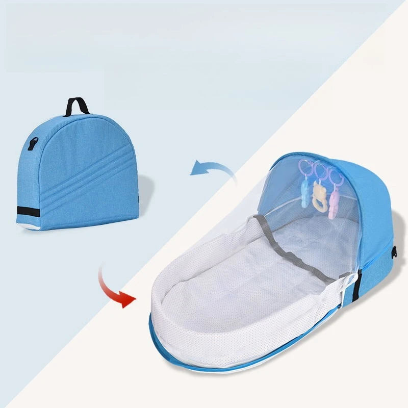 Convenient Folding Anti-pressure Crib Medium Bed Newborn Baby Isolation Bionic Travel Crib