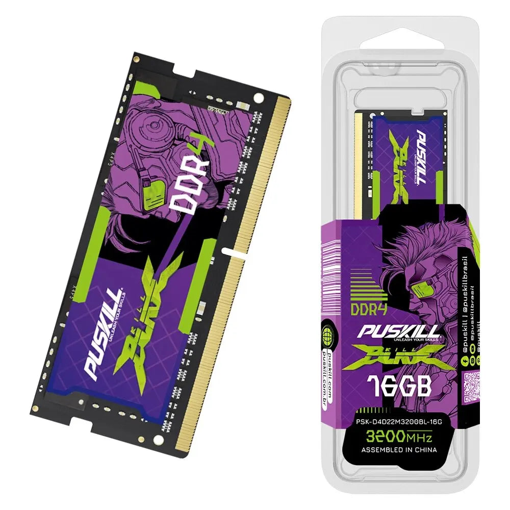 PUSKILL Killblade Memoria DDR4 Notebook 32gb 16gb 8gb 1.2V 3200mhz 260-PIN SODIMM RAM Laptop Memory