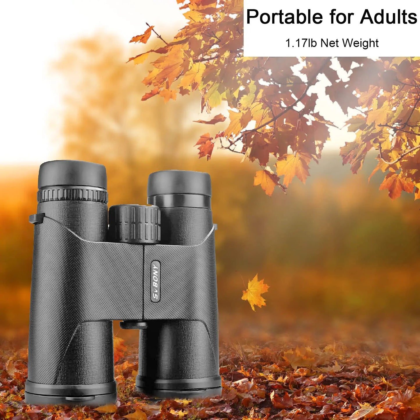 SVBONY SA202 Binoculars,10x42 Binoculars for Adults,Compact FMC Lens,Binoculars with Neck Strap Carrying Bag for Hiking Birding