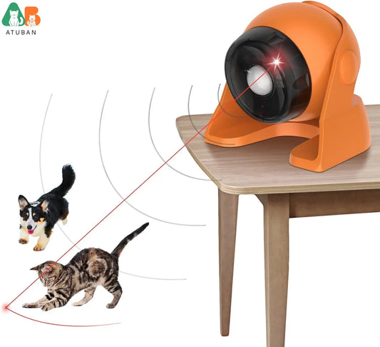 ATUBAN Automatic Cat Laser Toys, Interactive Cat Toys Built-in Real Motion Sensor, Multi-Angle Adjustable Rechargeable Pet Toys