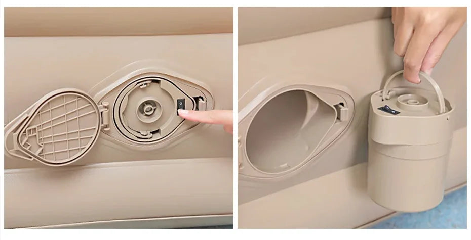 Glamping mats PVC inflatable sleeping mattress luxury 2 person camping bed mat built-in pump thicken mat interior air mattress