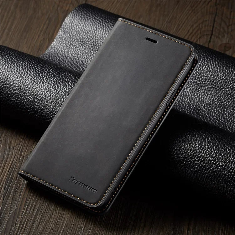 Leather Flip Phone Case For Samsung Galaxy S7 Edge S8 S9 Plus S10E S20 S21 FE S22 S23 S24 S25 Ultra Luxury Wallet Bracket Cover
