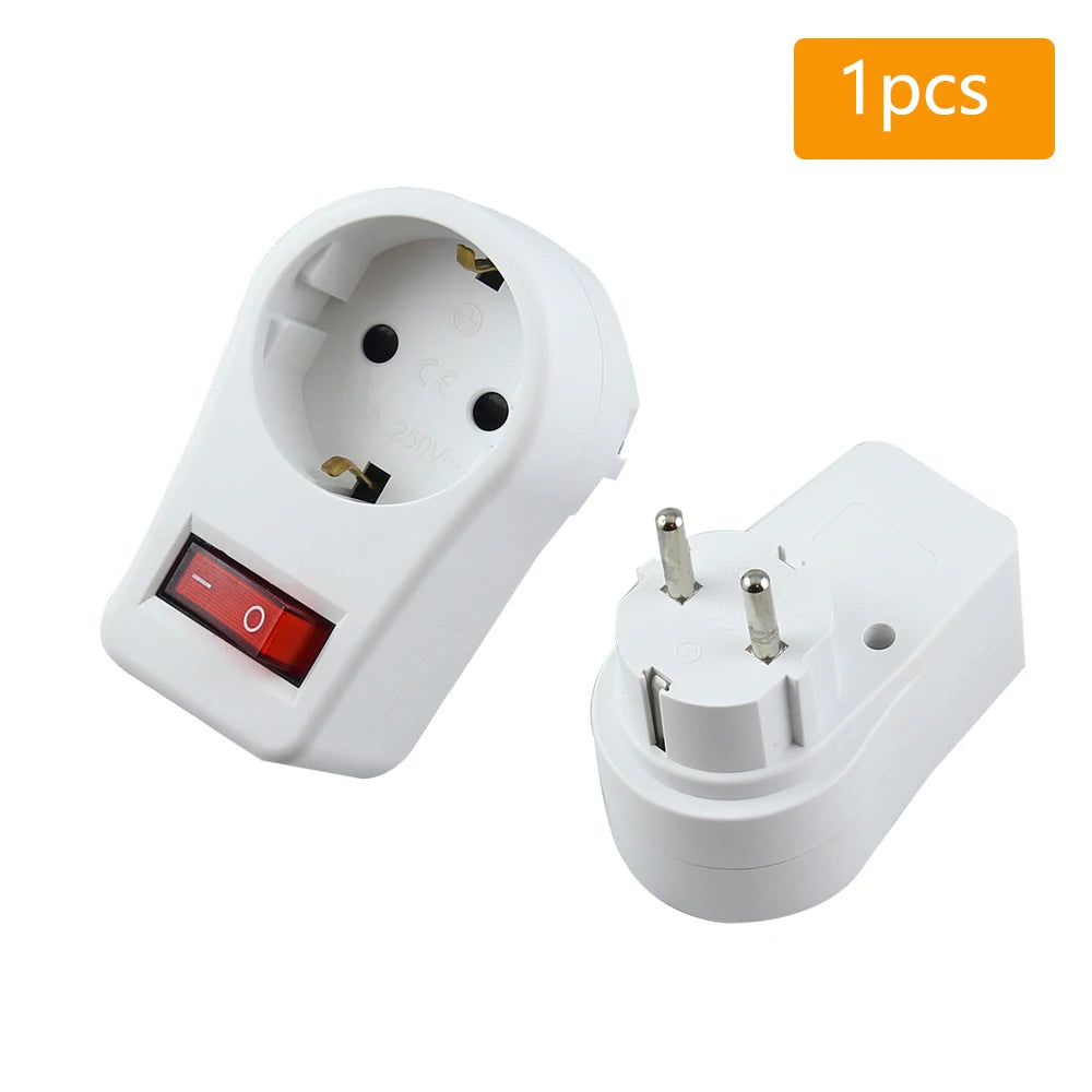 European Plug German Standard Wall Socket Extension Plug 1 to 3 Wall Plug Power Supply Expansion Converter Conversion Plug