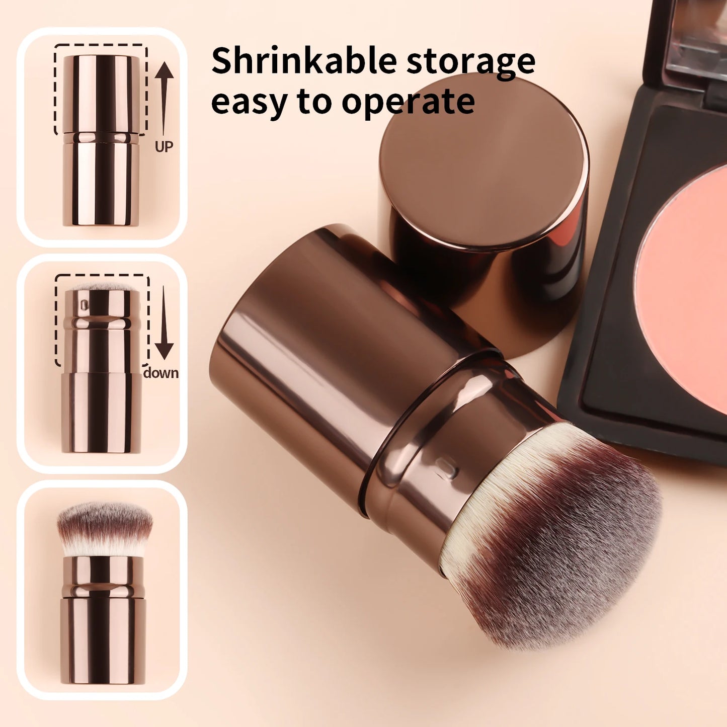 7pcs Double Head Face Makeup Brush Soft Fiber Hair Highlight Fashion Design Versatile Angled Brush for Precise Application Found