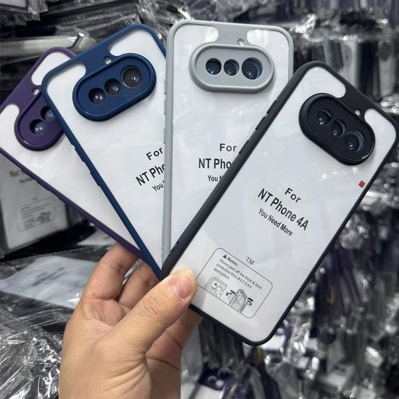 Nothing Phone 4A Case Plating Silicone Bumper Shockproof Clear Back Cover Hard Phone Case for Nothing Phone 4A Phone4A 2026 A069