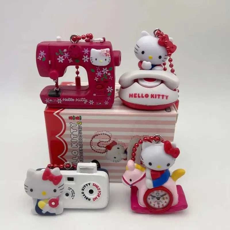 Hot Takara Tomy Second Installment Sanrio Hello Kitty'S 50th Anniversary Retro Small Items Nostalgic Pendants Camera Alarm Clock