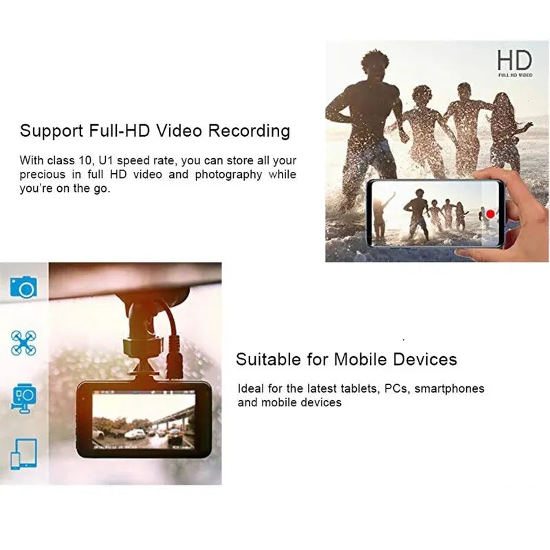 HP Micro SD Card Memory Card Class 10 32GB 64GB 128GB 256GB U3 4K High Speed Cartao De Memoria Flash Memory TF Mecard C10