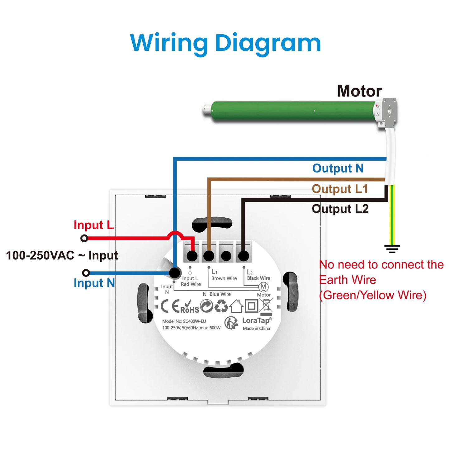 Tuya Black Curtain Roller Shutter Blinds Switch Smart Life App Percentage Progress Remote Control Google Assistant Alexa