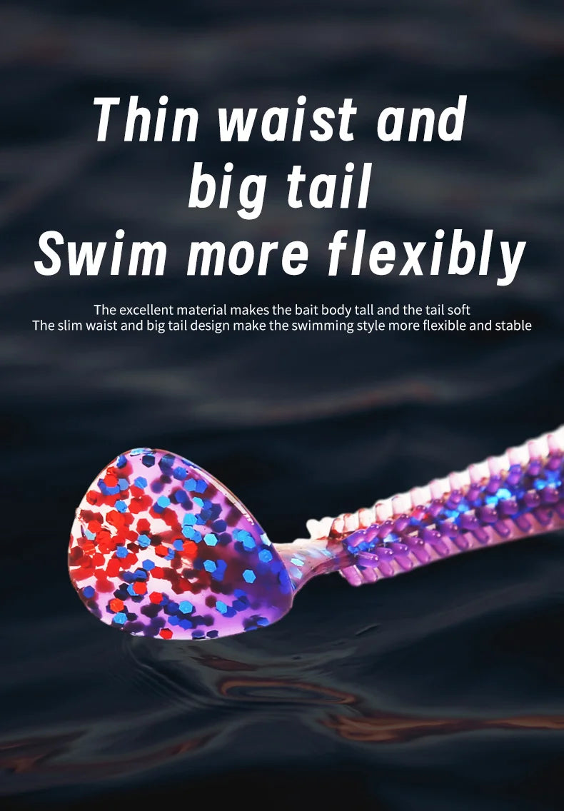 Silicone Soft Bait Fishing lure With Particles Fishing Bait 80MM120MM Pike Perch Fishing Artificial Bait Simulation Bait рыбалка