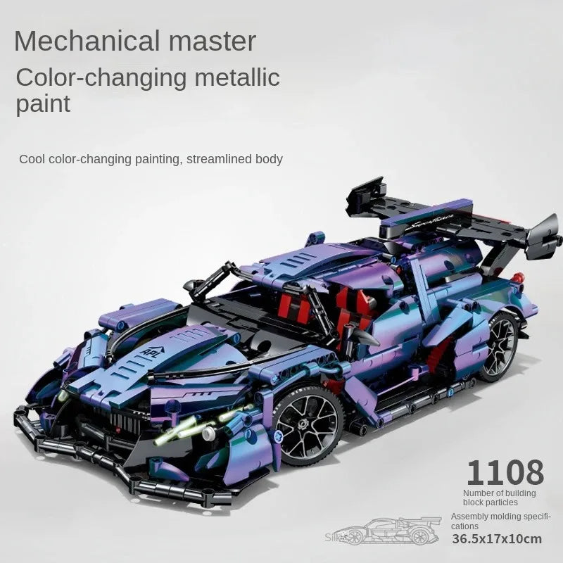 1108pcs Technical 1:14 Racing Sport Car Model Building Blocks Bricks MOC City Vehicle Supercar Adult Toy For Boy Children Gifts