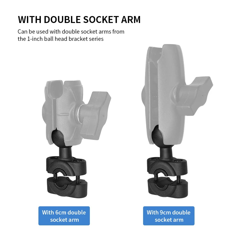 VIN Mounts Torque Small Rail Base- B Size with 1 inch Ball for Motorcycle Action Camera/Phone holder for ram mounts VIN-B-020