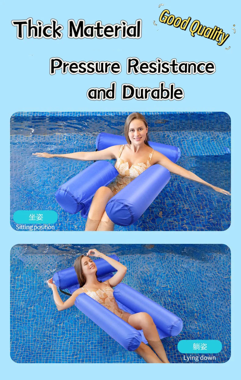 WW Inflatable Mattresses Foldable Swimming Pool Hammock Lounge Chairs Pool Party Float Water Sports Toy