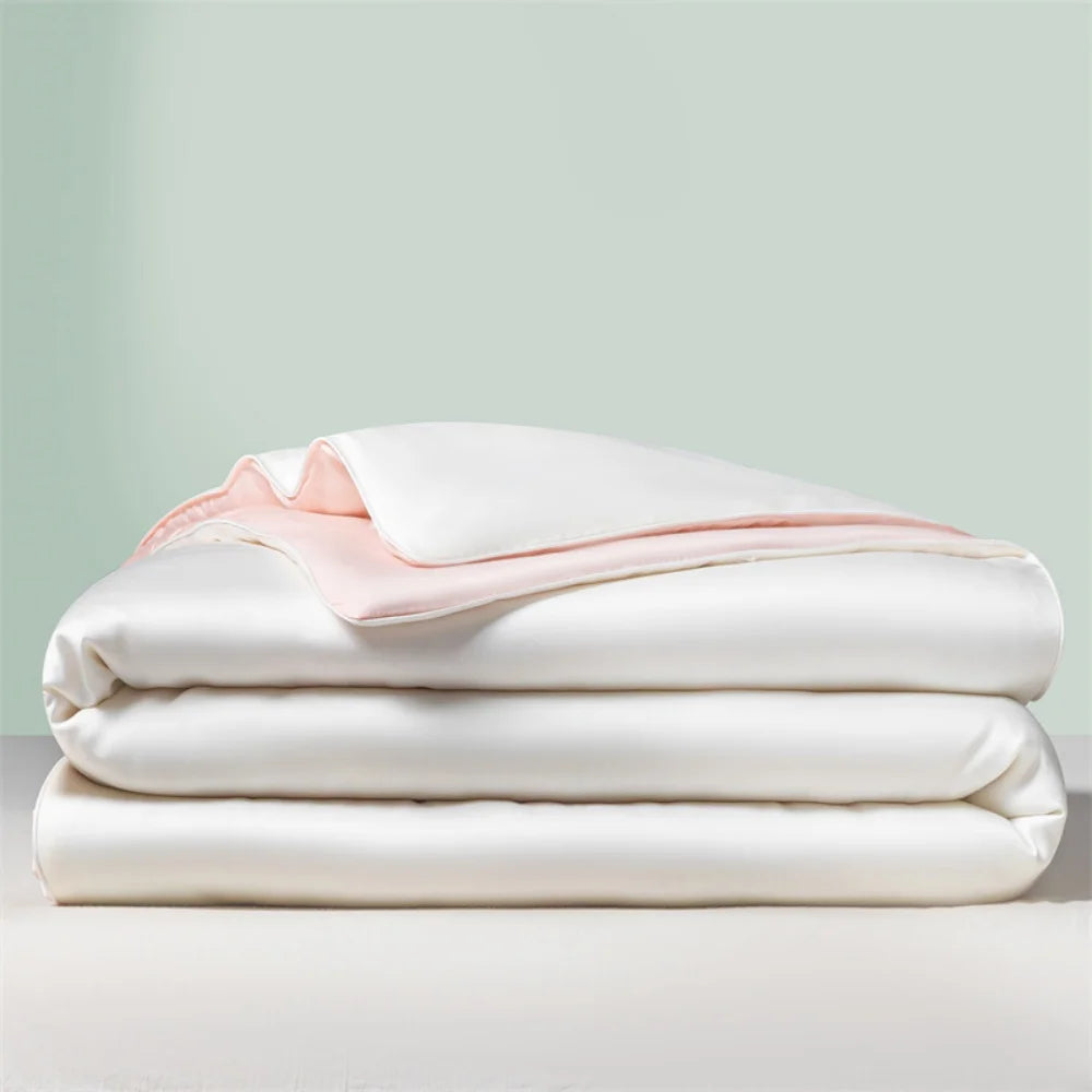 Sondeson Summer Women White Pink Quilt Soft Comforter Cool Color Duvet Twin Double Queen King Shell Blanket For Deep Sleep 1pcs