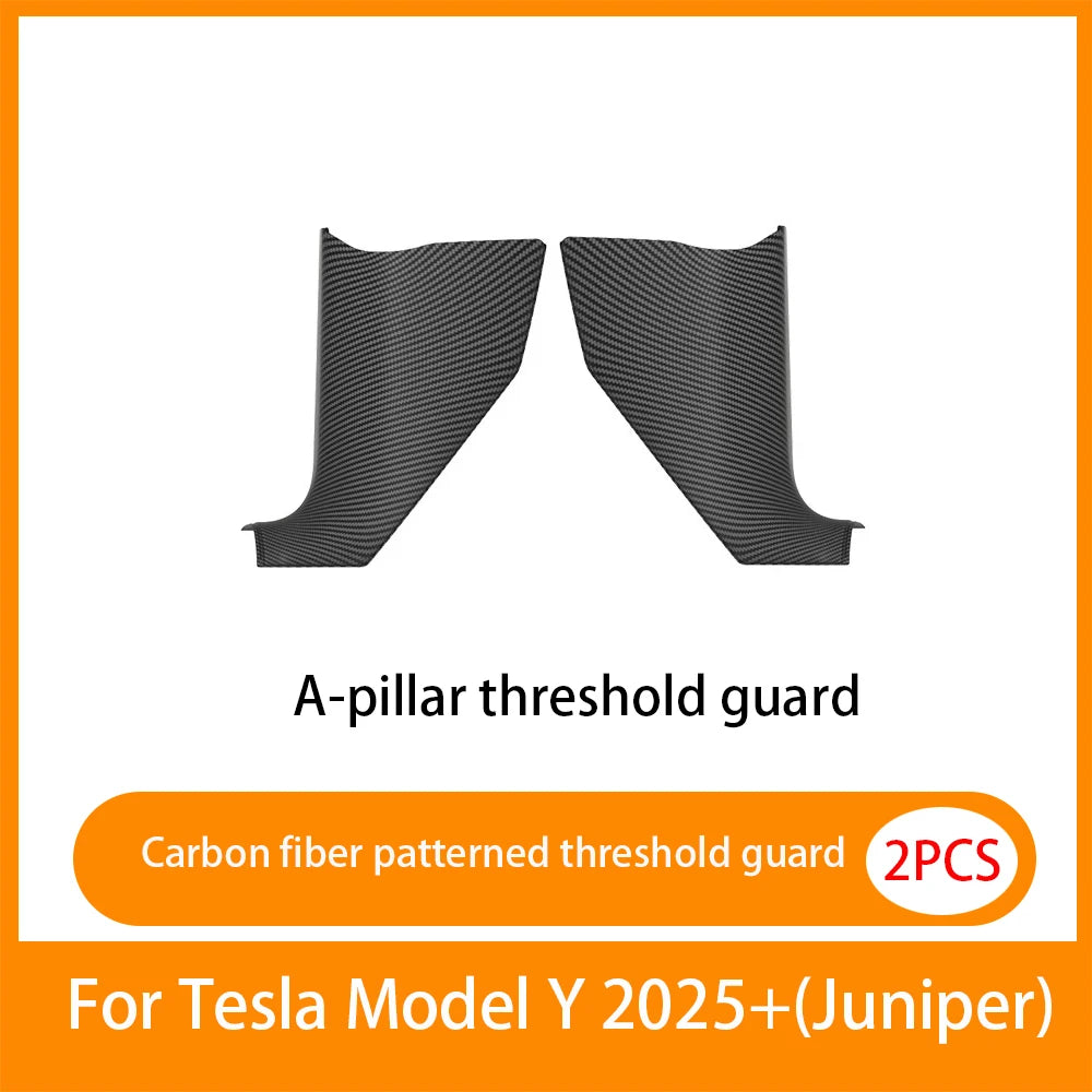 For New Tesla Model Y Juniper 2025+Front And Rear Door ABS Anti Scratch And Dirt Resistant Threshold Strips Interior Accessories