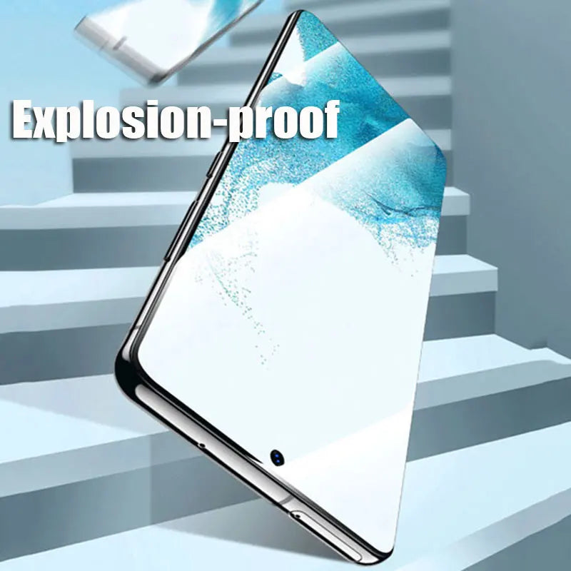 2PCS Fingerprint Unlock Tempered Glass For Samsung Galaxy S25 S24 Ultra S23 S22 Plus S21FE S23Fe S24Fe Screen Protector Glass