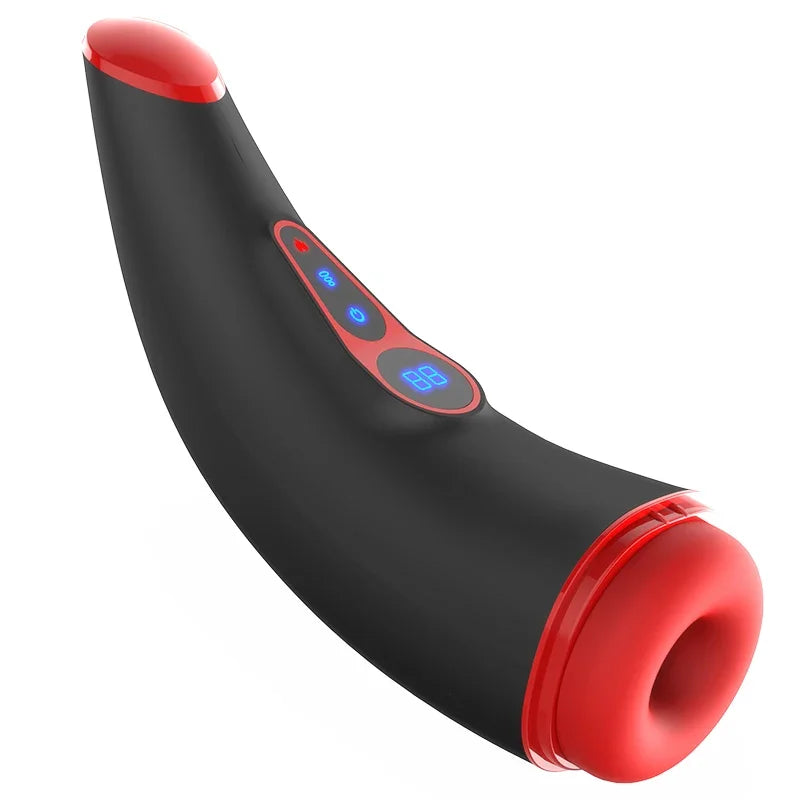 Automatic Sucking Male Masturbator Sex Toys for Men Heating Vibrating LCD Display Penis Pump Blowjob Male Adult Masturbators