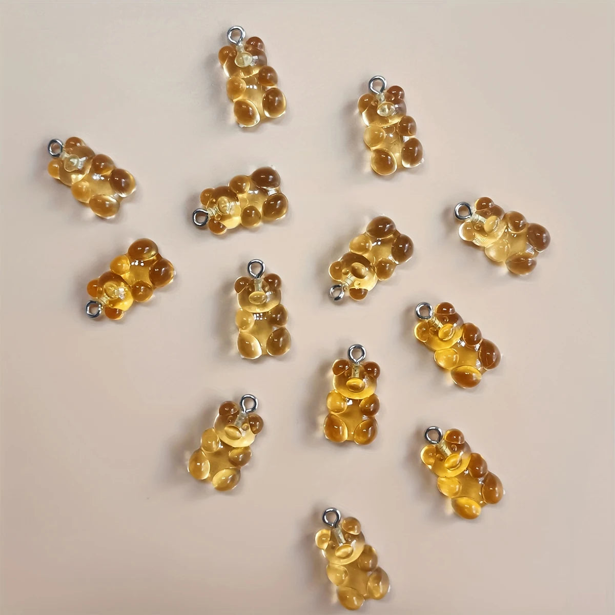 20 Pieces Of Colorful Candy Teddy Bear Gummie Jewelry, Diy Pendant, Cute Earring Necklace, Creative Discovery 20x10mm