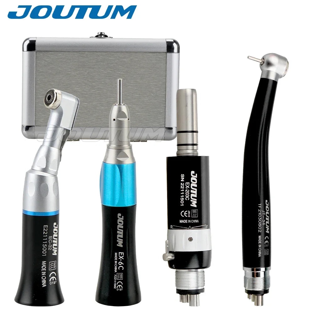 Dental High & Low Speed Handpiece Kit Straight Contra Angle Single Water Spary Air Turbine 4 Hole 2 Hole Pink Color Lab