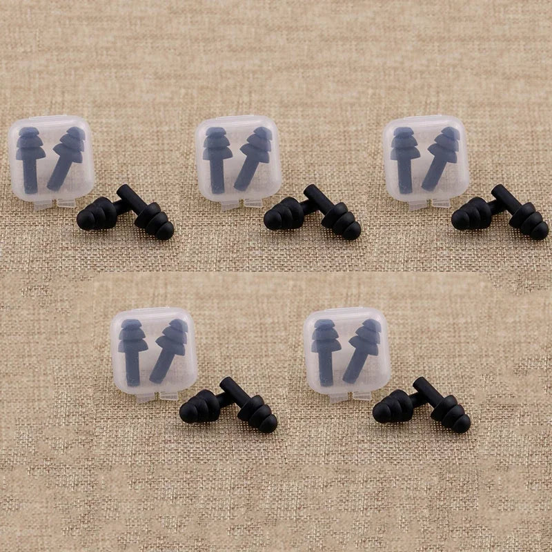 10pcs Soft Silicone Earplugs Waterproof Swimming Ear Plugs Reusable Noise Reduction Sleeping Ear Plugs Hearing Protector