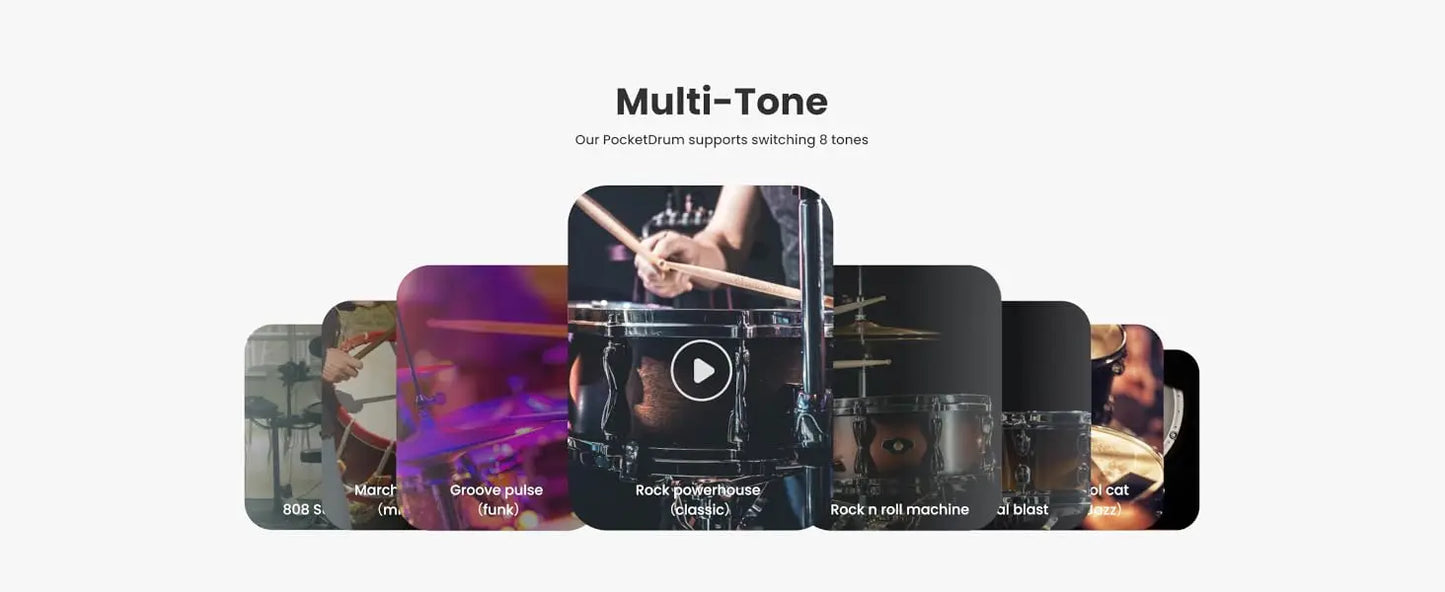 2024 New Pocket Drum 2 MAX Somatosensory Digital Electronic Air Drum Stick Set Drumsticks & Foot Pedals & Bluetooth Adapter