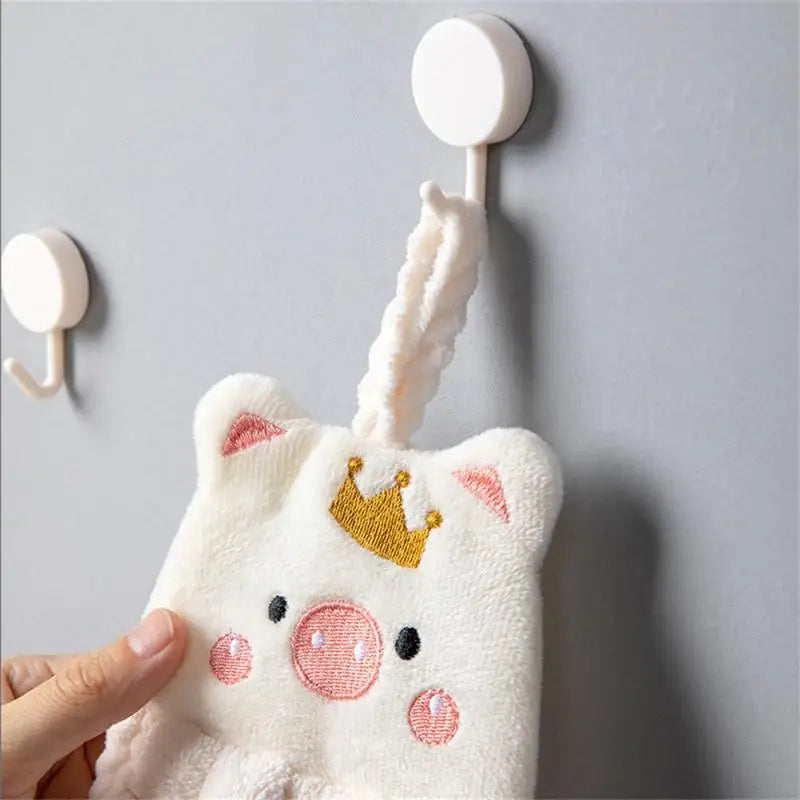 Towel Household Cute Absorbent Kitchen Cleaning Cloth Lazy Rag Wipe Towel Solid Color Children's Hand Towel