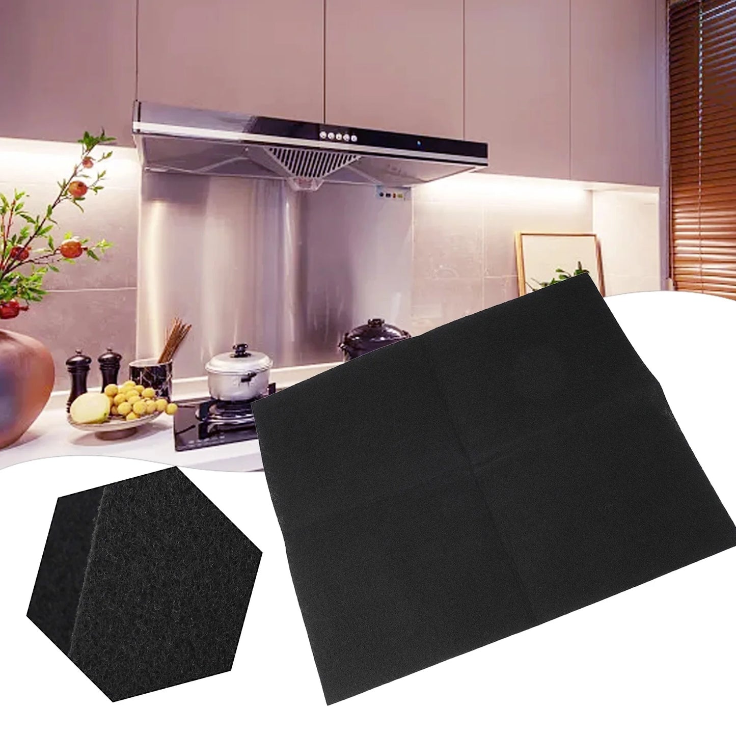 57X47cm Range Hood Activated Carbon Filter Cotton Auitable For All Range Hoods Air Purifiers Accessories Purifier Filter Fabric