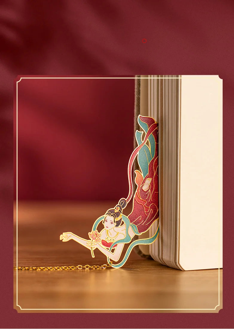Dunhuang bookmarks, brass metal bookmarks, creative ancient style museum, cultural and creative souvenirs, teacher's day gifts,