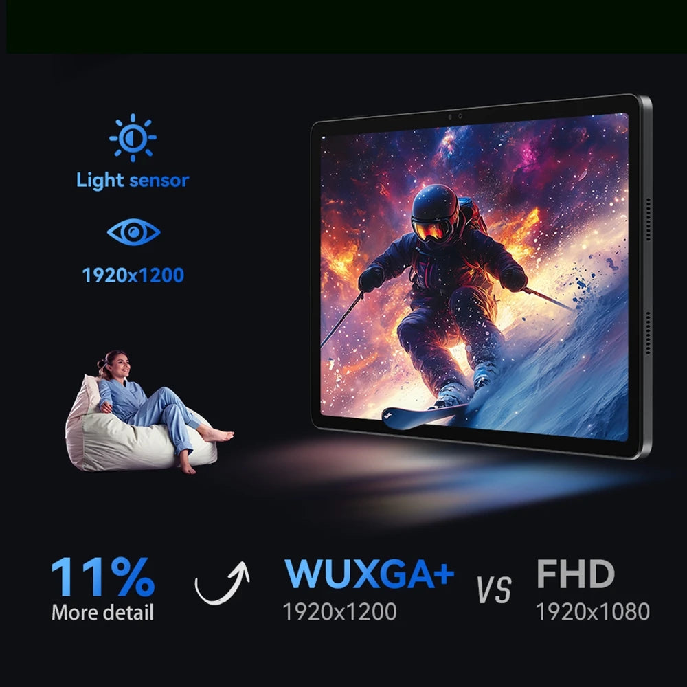 ALLDOCUBE iPlay 60 Pro Tablet 11-inch 90Hz Display 6GB+6GB RAM 128GB ROM Android 14 Helio G99 Octa Core 7000mAh 4G LTE&Wi-Fi